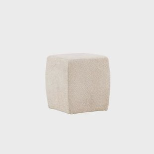 Fjôrd - Poef Beige Stof - 40x40x45cm - Neapel