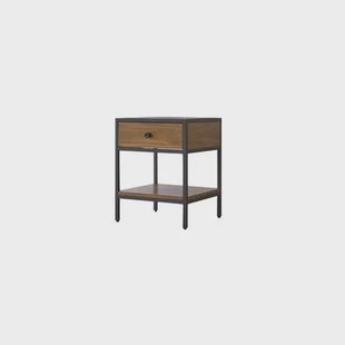 Tikamoon - Agra - Nachtkastje in massief acacia en metaal