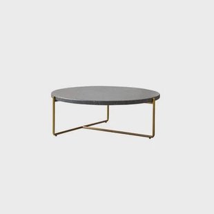 Tikamoon - Anatole - Terrazzo en metalen salontafel grey