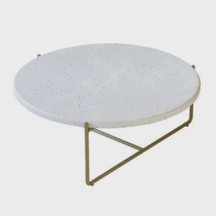 Tikamoon - Anatole - Terrazzo en metalen salontafel confetti