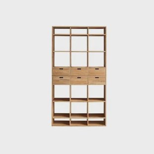 Tikamoon - Miho - Massief eiken hoge boekenkast