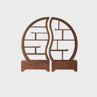 Tikamoon - Ying Yang - Massief teakhouten boekenkast Tikamoon - Ying Yang - Massief teakhouten boekenkast