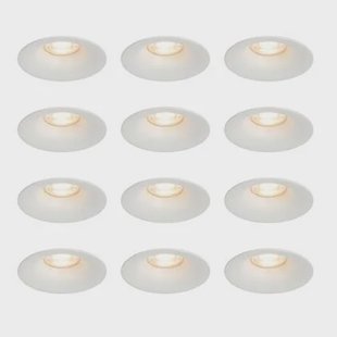 QAZQA Set van 12 inbouwspots wit GU10 50mm - Gijs