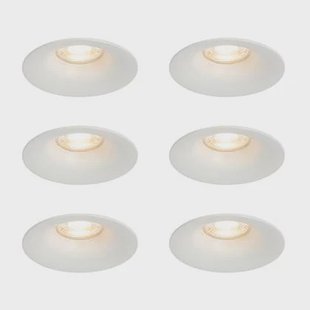 QAZQA Set van 6 inbouwspots wit GU10 50mm - Gijs QAZQA Set van 6 inbouwspots wit GU10 50mm - Gijs