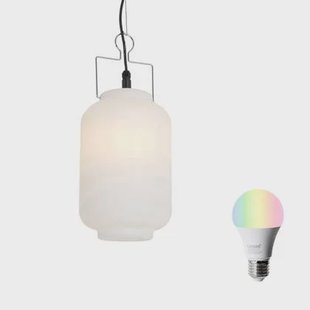 QAZQA Smart buiten hanglamp wit 20cm incl. Wifi A60 - Pion