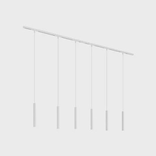 QAZQA Modern railsysteem met 6 hanglampen wit 1-fase - Slimline Keno