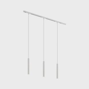 QAZQA Modern railsysteem met 3 hanglampen wit 1-fase - Slimline Keno