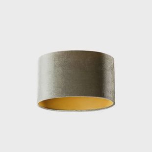 QAZQA Velours lampenkap groen met gouden binnenkant ovaal 25|16|15