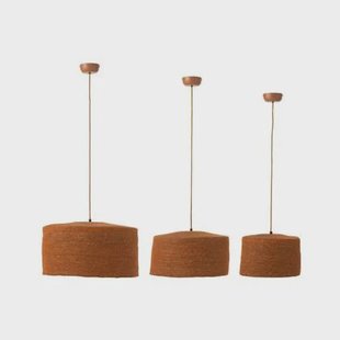 J-Line hanglamp Moonj - gras - roest - 3 stuks J-Line hanglamp Moonj - gras - roest - 3 stuks