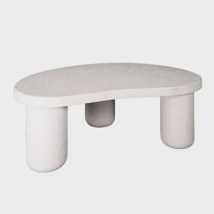 Fraaai Vero organische salontafel - 110 cm - marmer - wit Fraaai Vero organische salontafel - 110 cm - marmer - wit