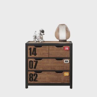 LUCEVI - Alex Ladekast 3 Laden - Hout - Beige - 86x42x83cm