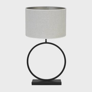 Light & Living Tafellamp Liva|Saverna - Zwart|Eiwit - Ø40x78,5cm