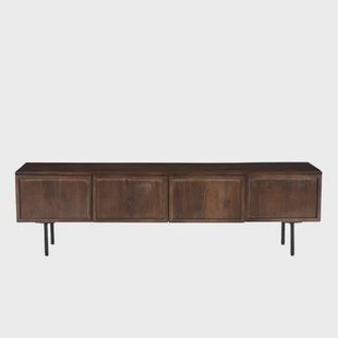 Livingfurn - Tv-Meubel Bruin Mangohout - 180x40x50cm - Elan Livingfurn - Tv-Meubel Bruin Mangohout - 180x40x50cm - Elan