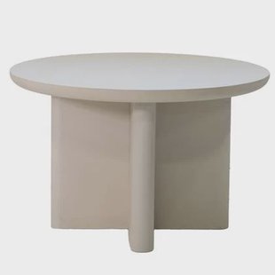 Giga Meubel - Eettafel Rond 120cm - Beige betonlook - Miso Giga Meubel - Eettafel Rond 120cm - Beige betonlook - Miso