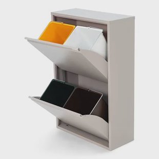 Spinder Design afvalscheider Gigi 4 - Silky Taupe - 74L