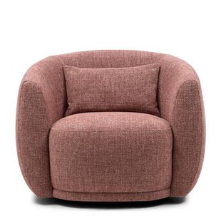 Riviera Maison Leonardo Swivel Armchair, chenille jacquard, coral pink Riviera Maison Leonardo Swivel Armchair, chenille jacquard, coral pink