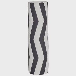 Beliani - GOBY - Bloemenvaas - Wit|Zwart - Steengoed