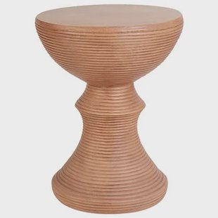 Beliani - CALDARO - Bijzettafel - Lichthout - Lichtbeton Beliani - CALDARO - Bijzettafel - Lichthout - Lichtbeton
