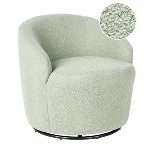 Beliani - DAVIK - Fauteuil - Lichtgroen - Bouclé Beliani - DAVIK - Fauteuil - Lichtgroen - Bouclé