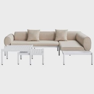 Beliani - RASIGLIA - Loungeset 5-zits - Beige - Aluminium