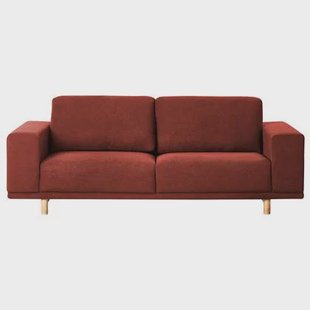 Beliani - NIVALA - Driezitsbank - Rood - Polyester