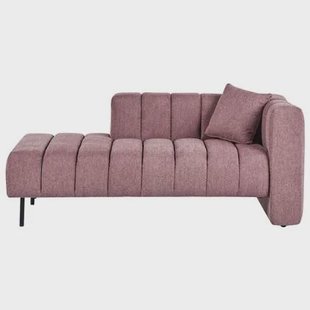 Beliani - LANNILS - Chaise longue - Roze - Rechtszijdig - Polyester