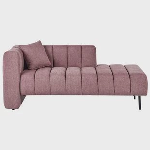 Beliani - LANNILS - Chaise longue - Roze - Linkszijdig - Polyester
