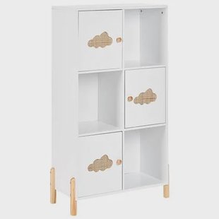 Beliani - CLOUDY - Boekenkast - Wit|Lichthout - MDF