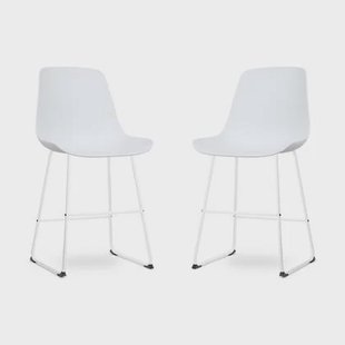 Nolon Nino-Pip barkruk wit - wit onderstel - 65 cm - set van 2