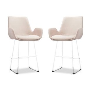 Nolon Nino-Eef Barkrukken Set van 2 - Beige - Wit - 65 cm