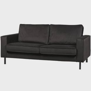 WOOOD Robin 2,5-Zits Bank - Fluweel - Grijs - 80x180x93