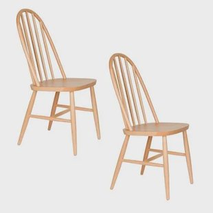 Housecraft Living Guez Eetkamerstoelen Hout Naturel - Set van 2