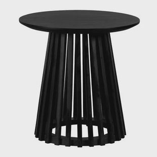 Lewis & Loft Bijzettafel Levi - FSC® mangohout - Rond ⌀50 - Zwart