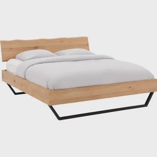 Goossens Bedframe Slade, Bedframe 140 x 210 cm hoofdbord organisch