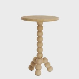 Light & Living Bijzettafel Veglio - Naturel - Ø35cm