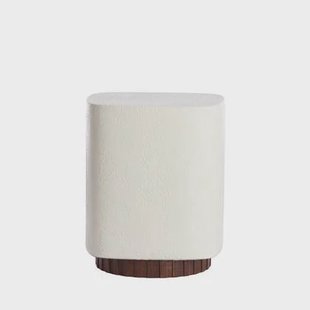 Light&living Bijzettafel 37x34x45 cm SEDDON crème+hout bruin