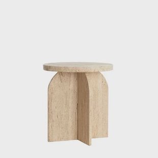 Light&living Bijzettafel Ø41x48 cm OTINIA travertin zand