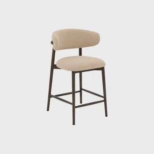 Goossens Counterstoel Diede, Counterstoel - bruin Boucle zonder