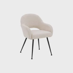 Goossens Eetkamerstoel Briggenleuning - Textiel met armleuning