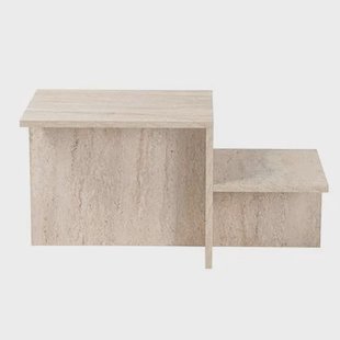 Giga Meubel - Salontafel Travertin Hout - 80x40x40cm - Harmony