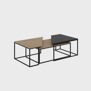 Calicosy - Salontafel TITAN- 110|96 cm - Zwart