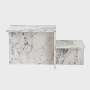 Giga Meubel - Salontafel Wit Hout - 80x40x40cm - Harmony