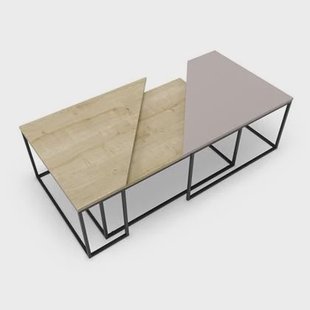 Calicosy - Salontafel Titan - 110|96 cm - Lichtgrijs