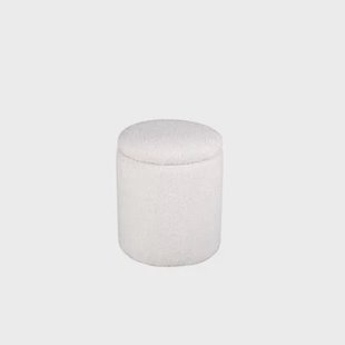 Svea - Zara poef - teddy - wit