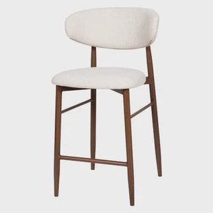 Giga Meubel - Barkruk Beige - Stof|Metaal - Alexia - Set van 2 Giga Meubel - Barkruk Beige - Stof|Metaal - Alexia - Set van 2
