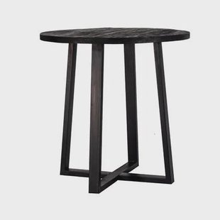 Giga Meubel - Bartafel 110cm Zwart - Mangohout & Metaal Giga Meubel - Bartafel 110cm Zwart - Mangohout & Metaal
