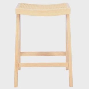 Giga Meubel - Barstoel Naturel - Rotan Zitting - Jules - Set van 2