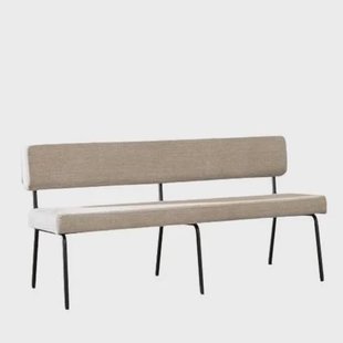 Bronx71 Scandinavische eetkamerbank Espen taupe gerecyclede stof 160