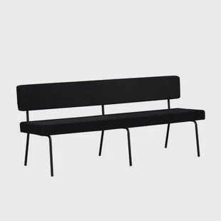 Bronx71 Velvet eetkamerbank Espen zwart 190 cm