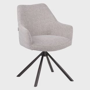 Bronx71 Draaibare eetkamerstoel Kay draaibaar gemêleerde stof off